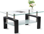 Load image into Gallery viewer, Modern Design Indoor Versatile 2-Tier Glass Coffee Table
