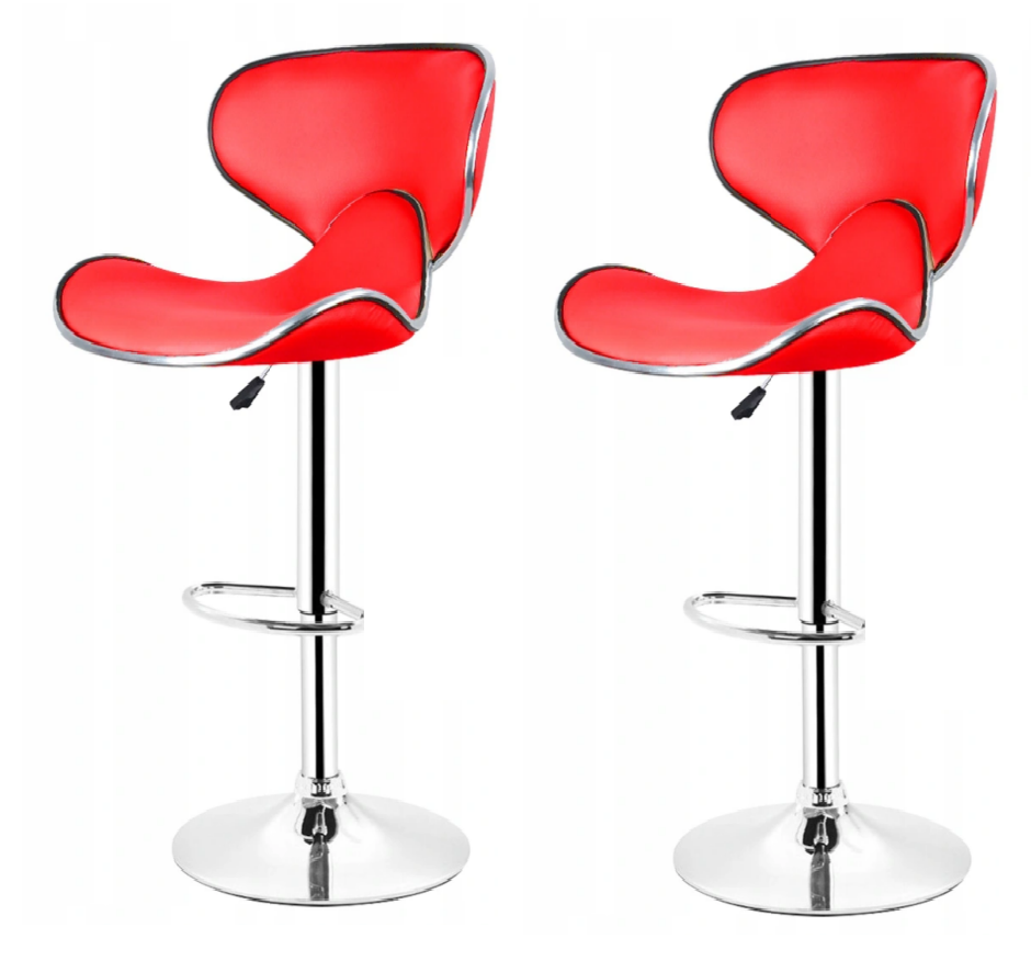 2 x Stylish Padded Bar Stools