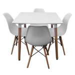 Load image into Gallery viewer, 5 Piece Table and Wooden Leg Chairs
