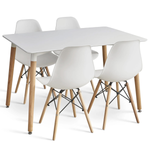 Load image into Gallery viewer, 5 Piece Table and Wooden Leg Chairs
