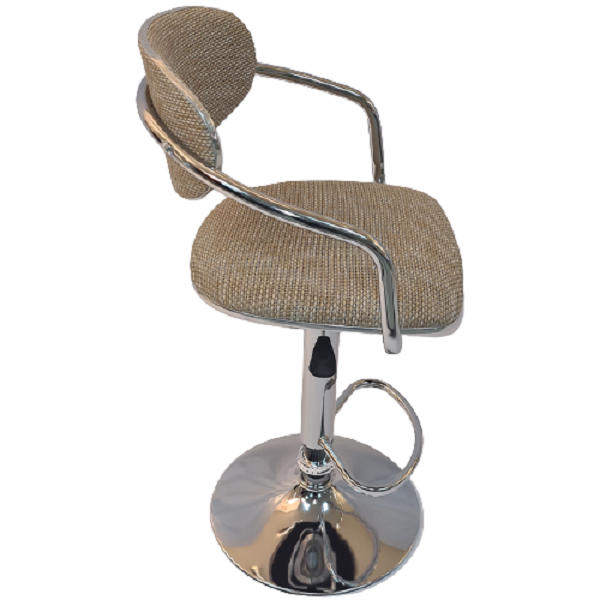 Rattan Barstool with Gaslift and Swivel function - Light Brown