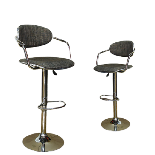 Rattan Barstool with Gaslift and Swivel function - Light Brown