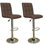 Load image into Gallery viewer, Imprezza Faux leather barstool - Block Design- Set of 2
