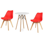 Load image into Gallery viewer, Dining Suites - Rounded Dining Table with Two Padded Chairs
