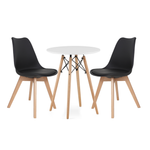 Load image into Gallery viewer, Dining Suites - Rounded Dining Table with Two Padded Chairs
