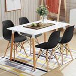 Load image into Gallery viewer, 5 In 1 Nordic Design Rectangular Dining Table and Chairs (Assembled) Black
