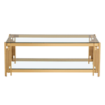 Load image into Gallery viewer, Coffee Tables - Rectangular Tempered Glass Top with Steel Frame
