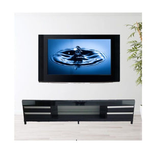 Smart TV Stands -Tempered Glass Top -Wooden Base - Black Colour