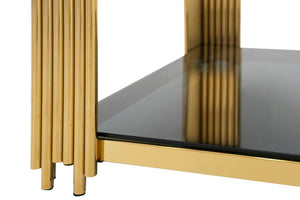 Bali Console Table Gold Frame