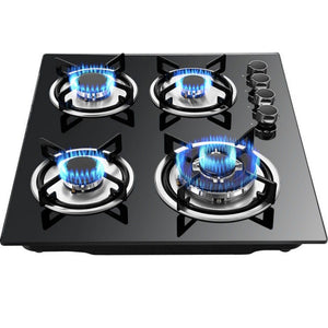 Cook with Precision High Quality Embedded Toughened Glass 4 Plate Gas Stove