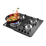 Load image into Gallery viewer, Cook with Precision High Quality Embedded Toughened Glass 4 Plate Gas Stove
