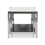 Load image into Gallery viewer, Side / End Tables - Faux Marble Top - With Stainless Steel Base
