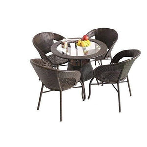 Patio Set - 5 Piece - Brown Colour - 4 Pack