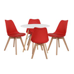 Load image into Gallery viewer, Dining Sets - Round Dining Table with Four Padded Chairs
