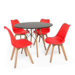 Load image into Gallery viewer, Dining Sets - Round Dining Table with Four Padded Chairs
