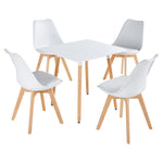 Load image into Gallery viewer, Dining Suite / Set - White Square Dining Table with Four Padded Chairs
