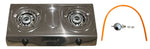 Load image into Gallery viewer, Aruif- Silver Two Burner Auto Ignition Stainless Steel Gas Stove
