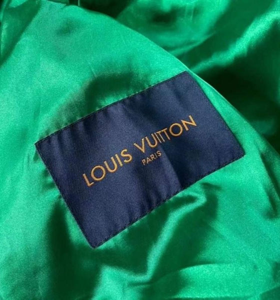 Louis Vuitton Cashgora LV Varsity Jacket, Blue, 36